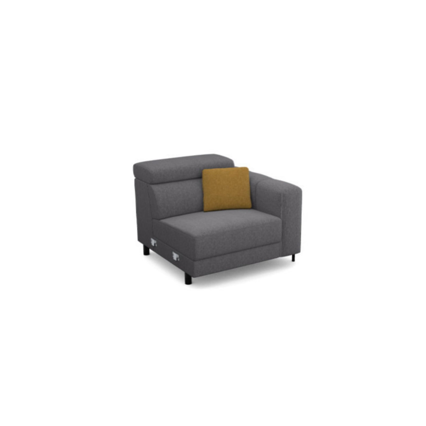 Salon d'angle modulaire Arkon — Gris chiné