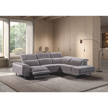 Canapé d'angle Navarra METAL GREY — vue d'ensemble dans salon contemporain, pieds métal noir mat