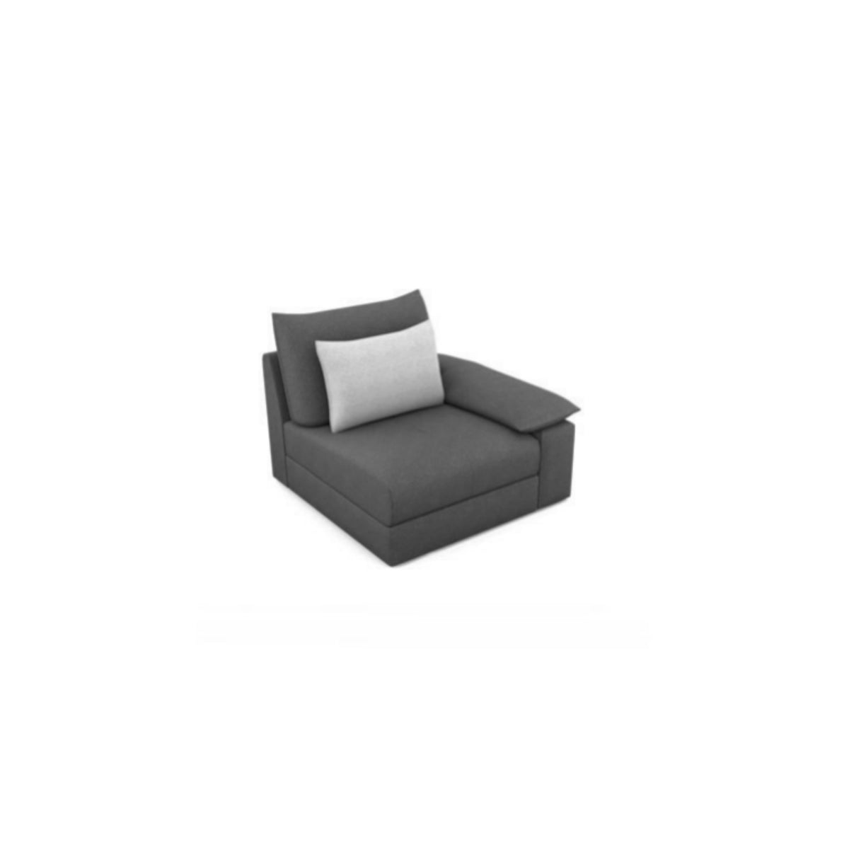Salon d'angle modulaire Quazi — Gris anthracite