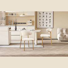 Chaise Coco — Tissu chiné, pied naturel, noyer ou gris