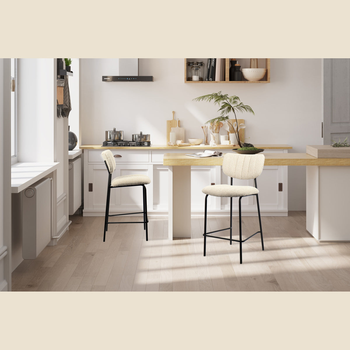 Chaise de comptoir Antura — Tissu