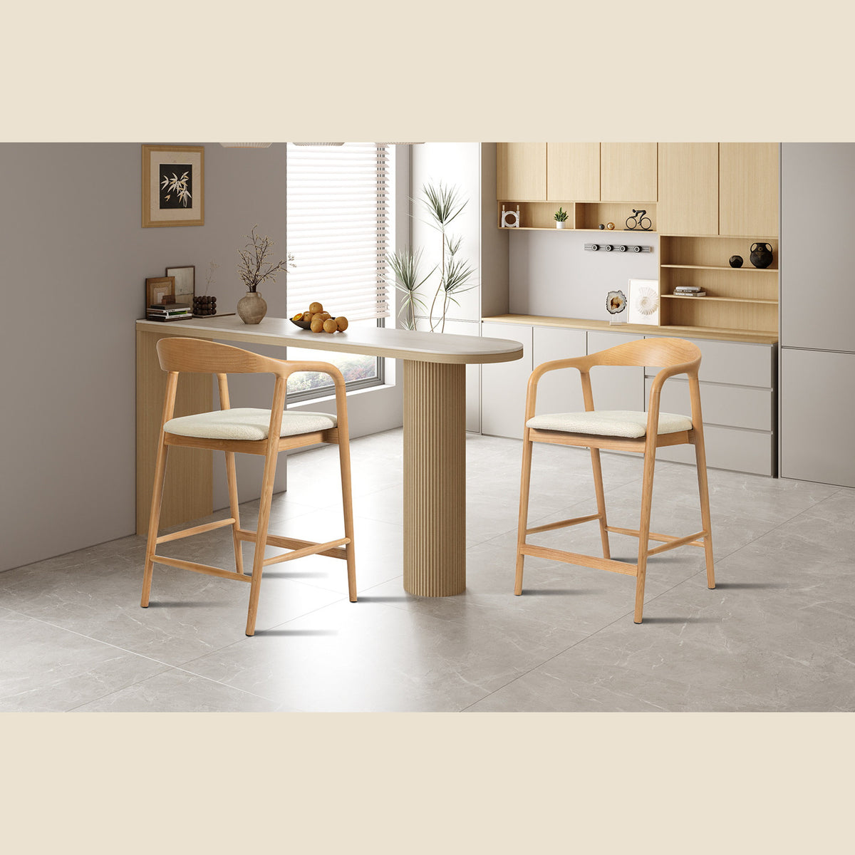 Chaise de comptoir Claire — Frêne massif
