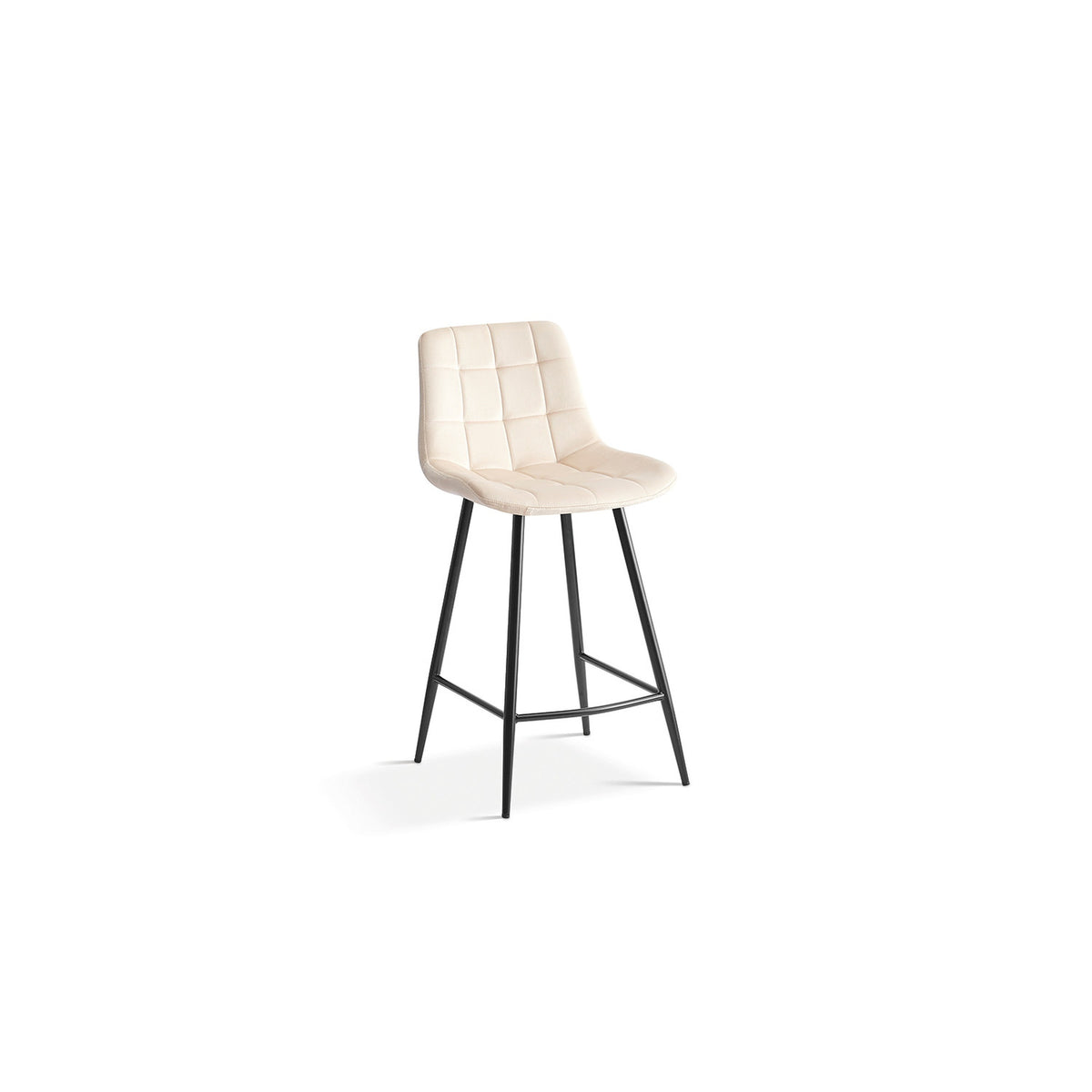 Chaise de comptoir Juta — Velours