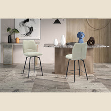 Chaise de comptoir Lara — Pivotante, tissu