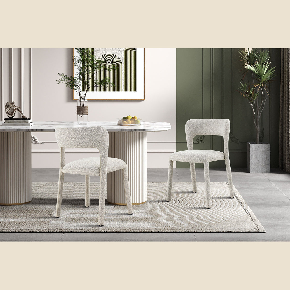 Chaise Elvas — Tissu, empilable