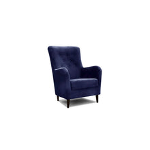 Fauteuil bergère Walther capitonné — Velours