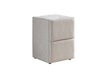 Lit Lennon — Boxspring bouclé à coffres et liseuses