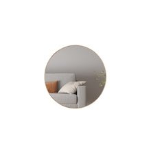 Miroir Ria — Rond, chêne vieilli