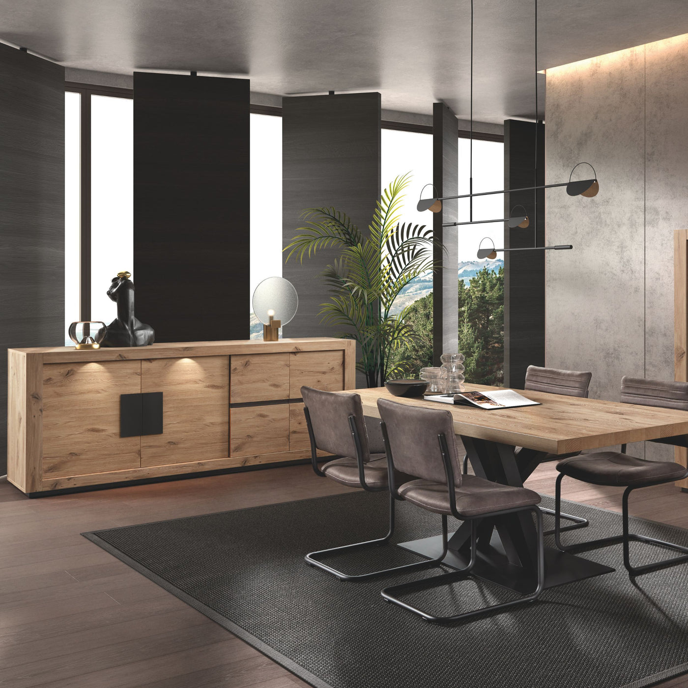 Salle à manger San Marino — Canyon Oak / Nox