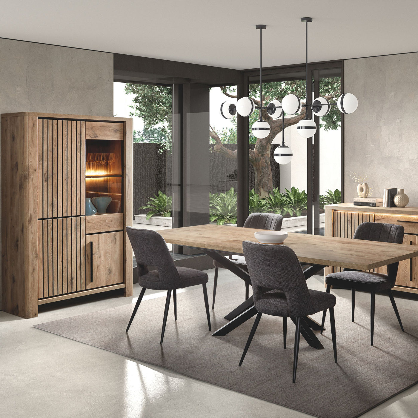 Salle à manger Santos — Canyon Oak / Nox