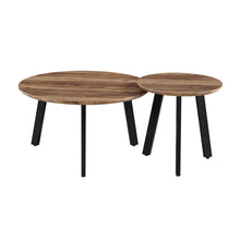 Set de 2 tables basses Aziz — Décor bois de manguier