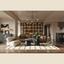 Table d'appoint Miklos — 60 cm ronde, décor brun foncé