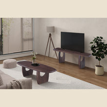 Table basse Braga — Ovale, bois de manguier massif