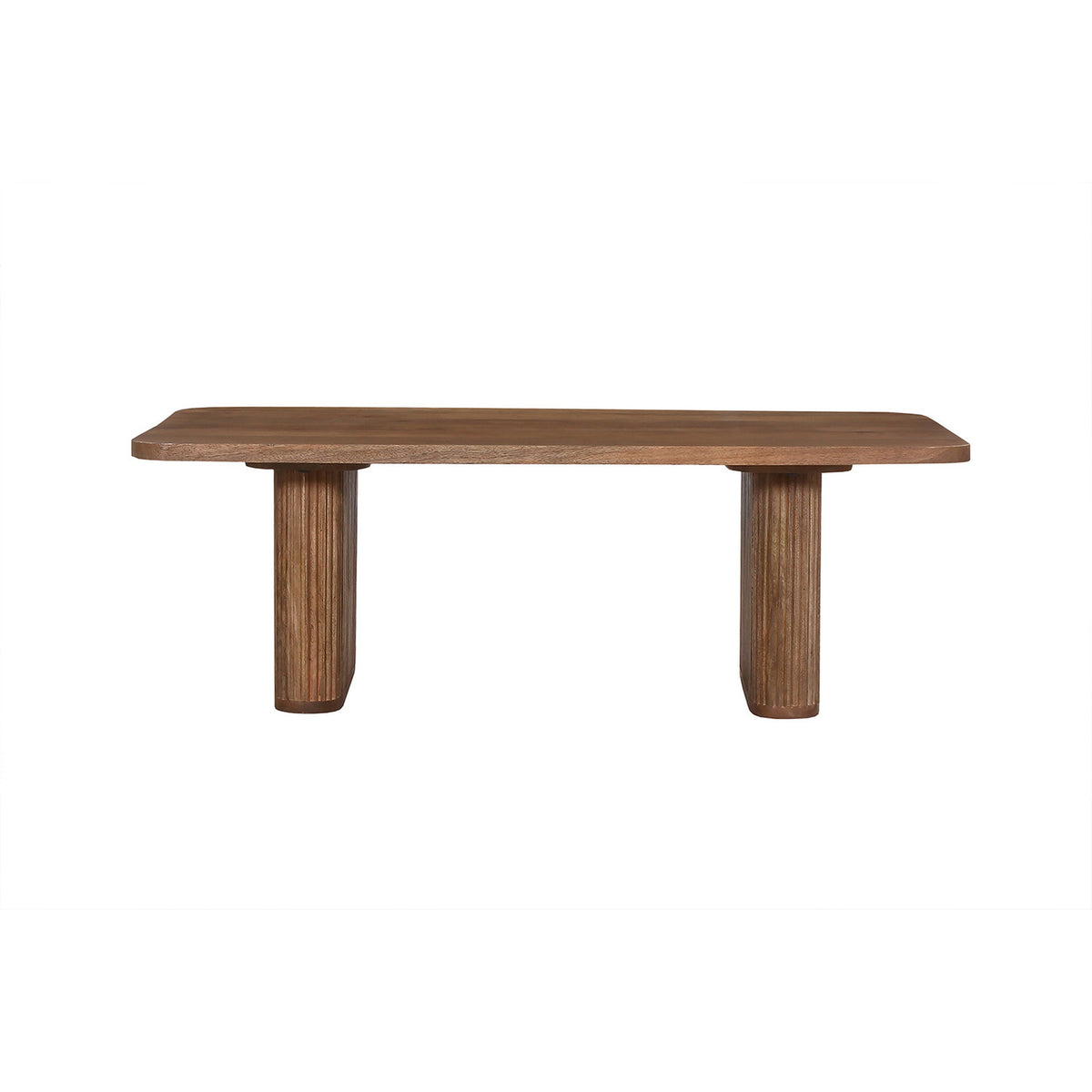 Table basse Jean — Manguier, pieds cannelés