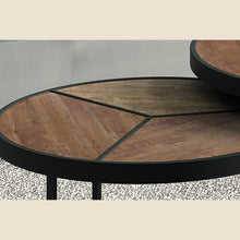 Table basse Laveu — Set de 2, bois de manguier