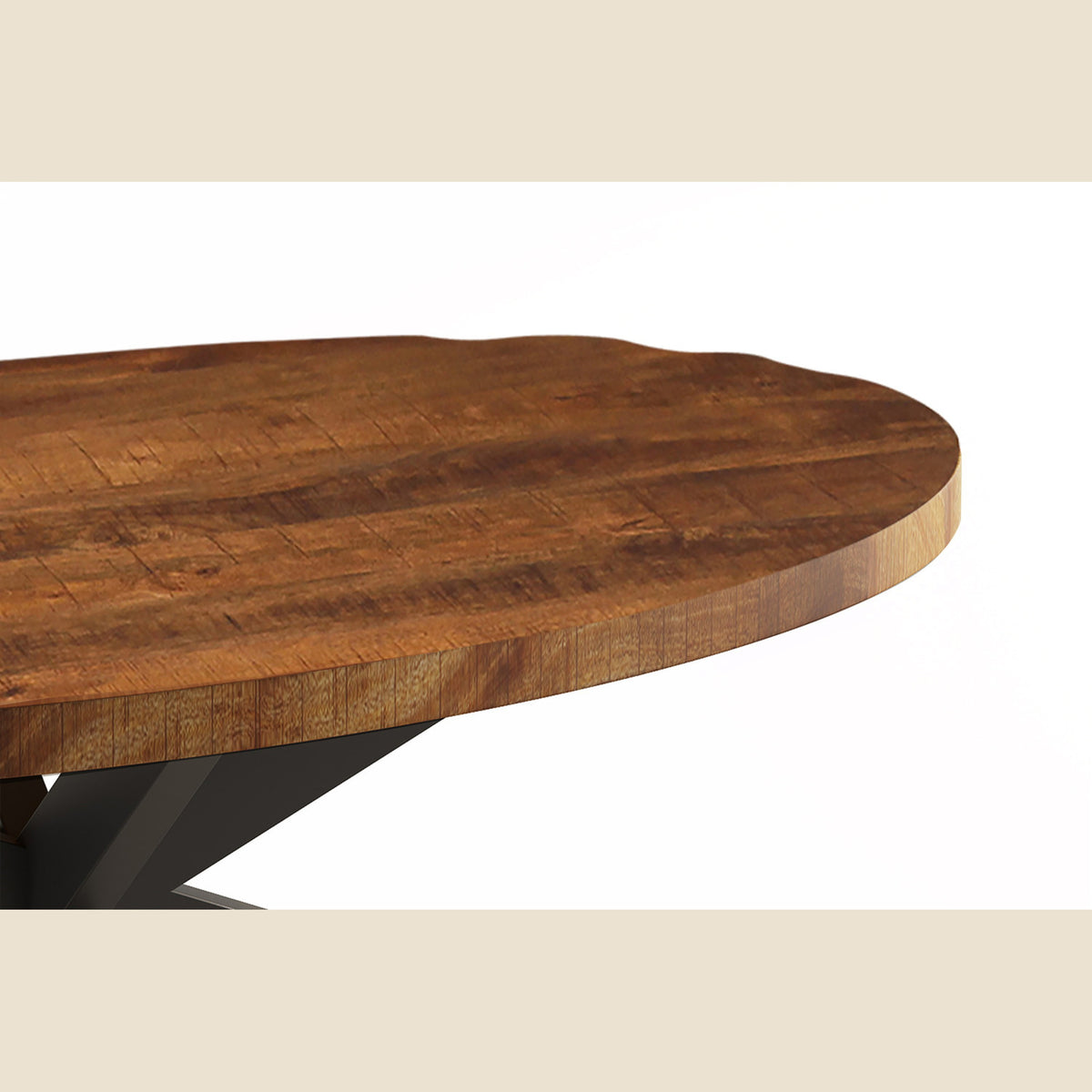 Table basse Madeira — Ovale, bois de manguier
