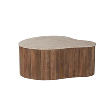 Table basse Paul — Manguier & travertin