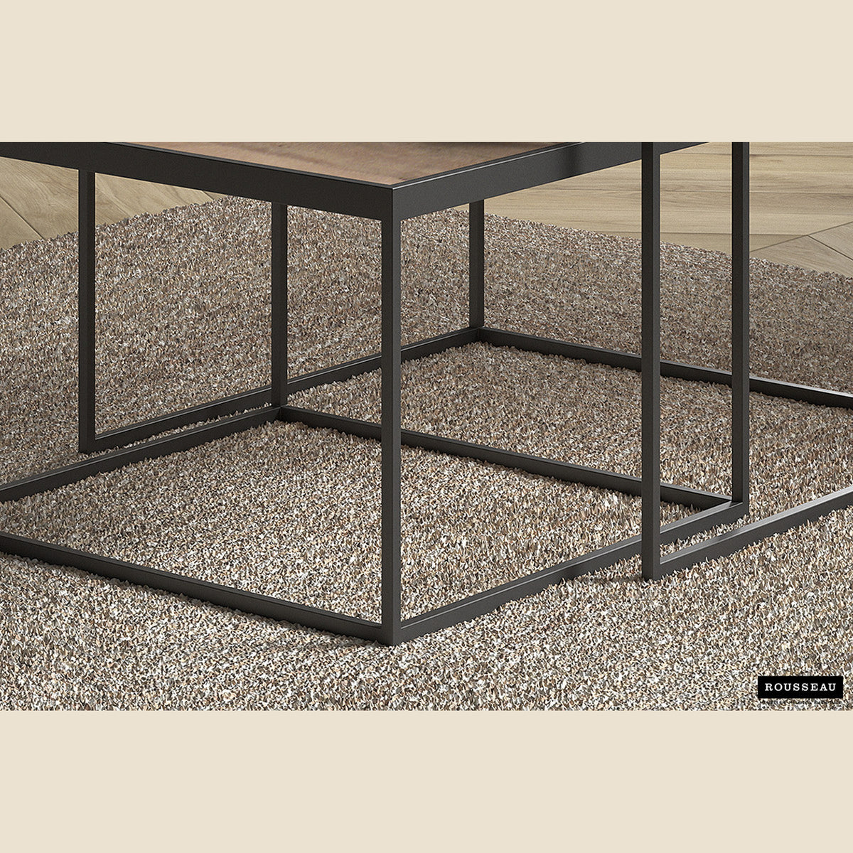 Table basse Quinn (set de 2) — Bois de manguier