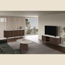 Table basse Vigo 120 cm — Plateau effet pierre