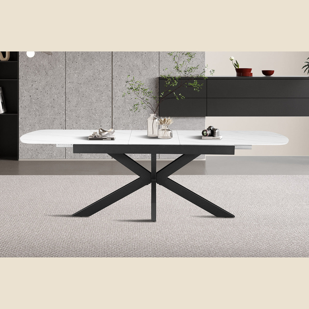 Table extensible Hestia — 180-220 cm, ovale danoise