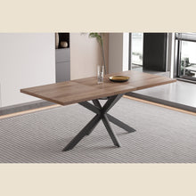 Table extensible Kos — 160-200 cm, décor bois brun
