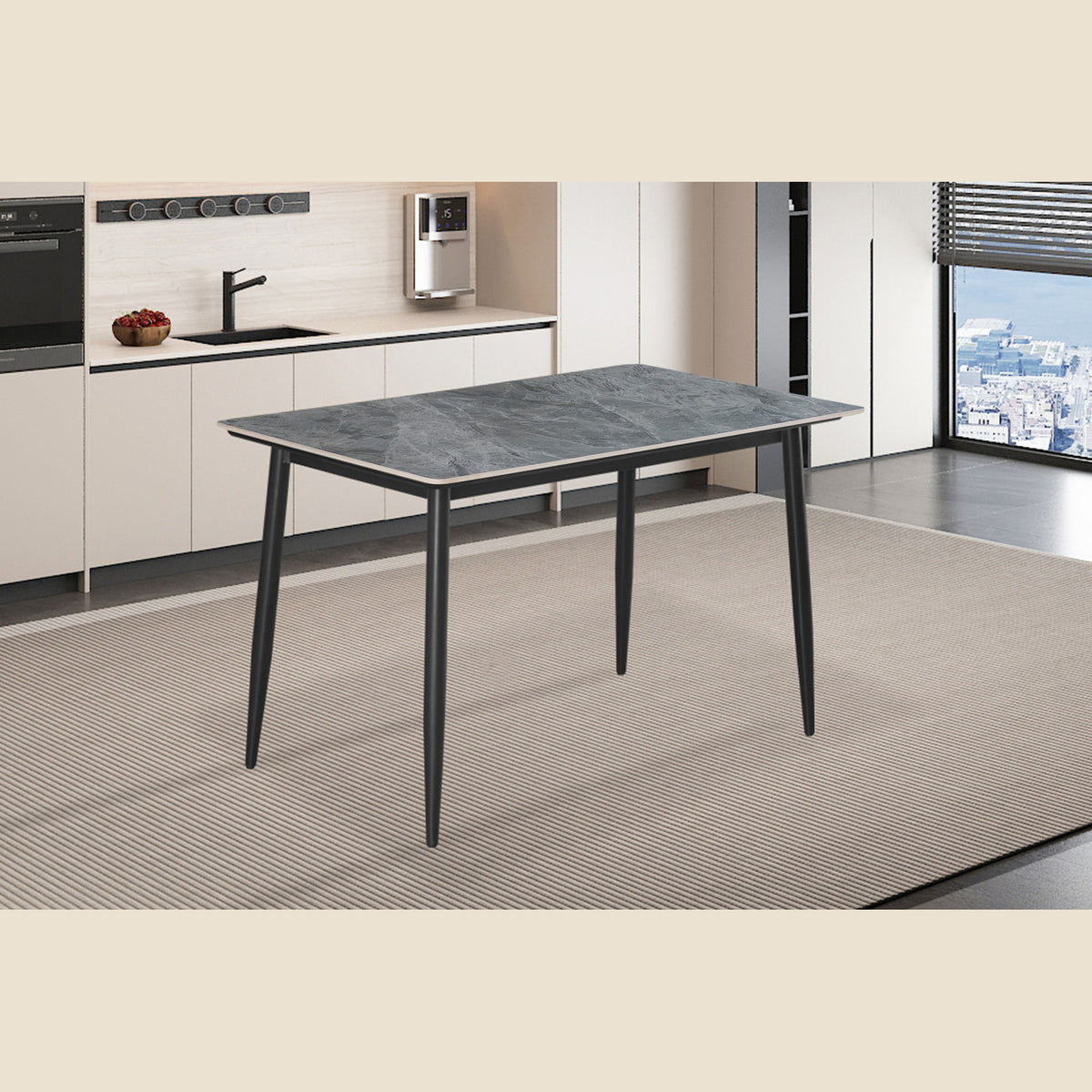 Table Kenzo — Pierre grise, 120 ou 140 cm