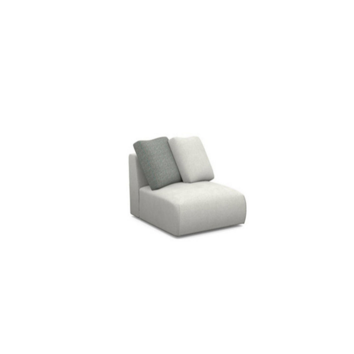Salon d'angle modulaire Dixon — Gris clair chiné