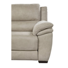 Canapé Kilimanjaro 3 places tissu microfibre cappuccino, vue trois-quarts fond blanc