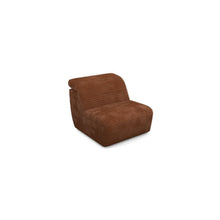 Salon d'angle modulaire Proxy — Velours côtelé cognac