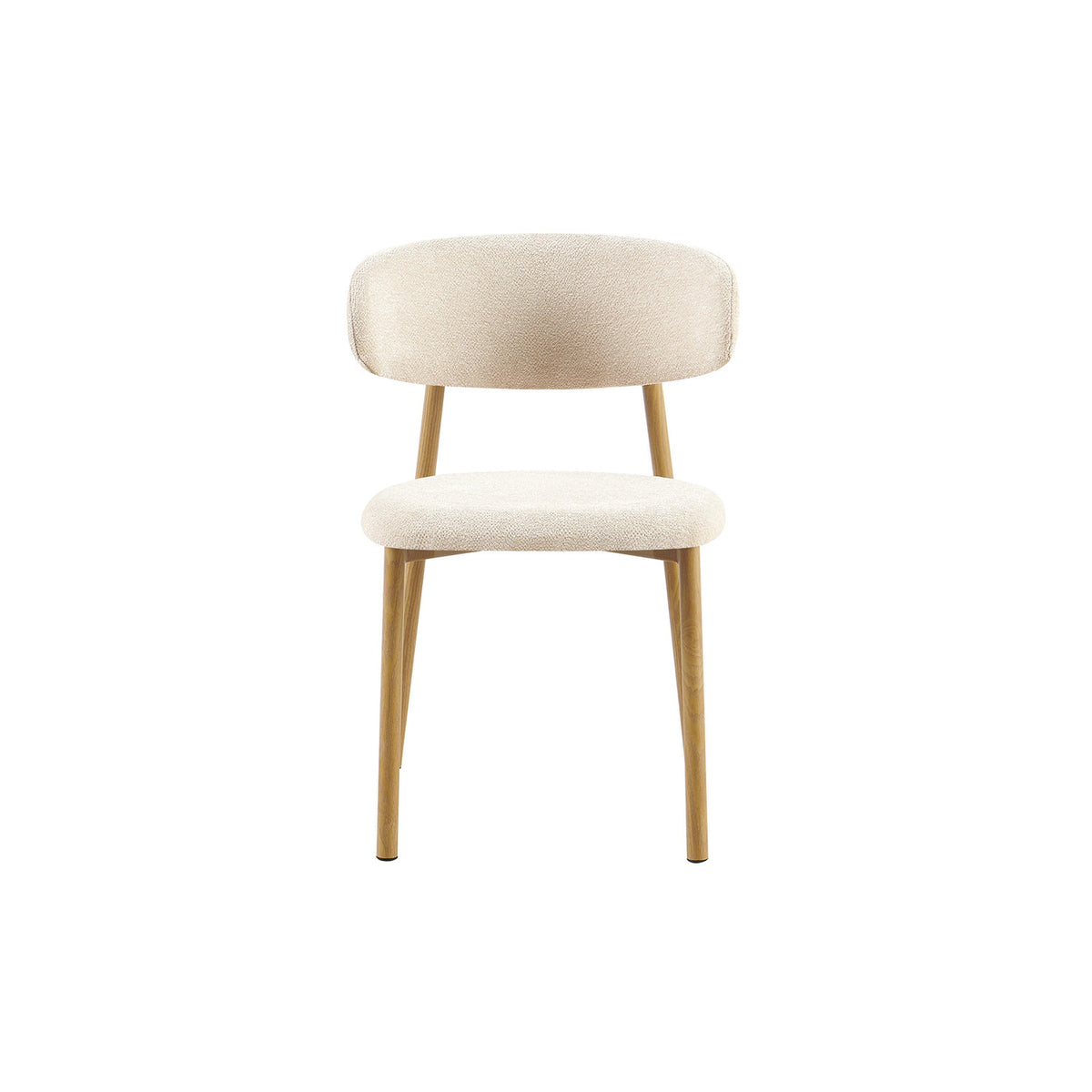 Chaise Coco — Tissu chiné, pied naturel, noyer ou gris