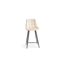 Chaise de comptoir Juta — Velours