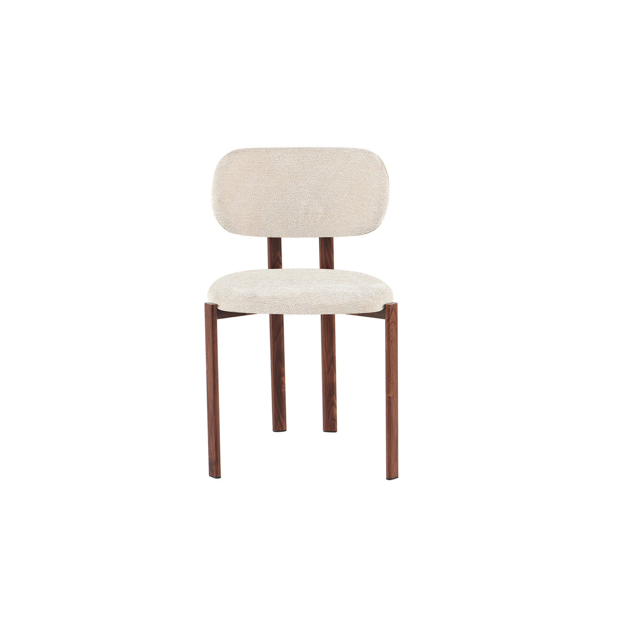 Chaise Jade — Noyer et tissu