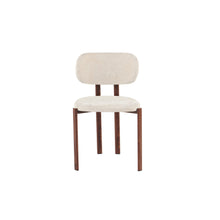 Chaise Jade — Noyer et tissu