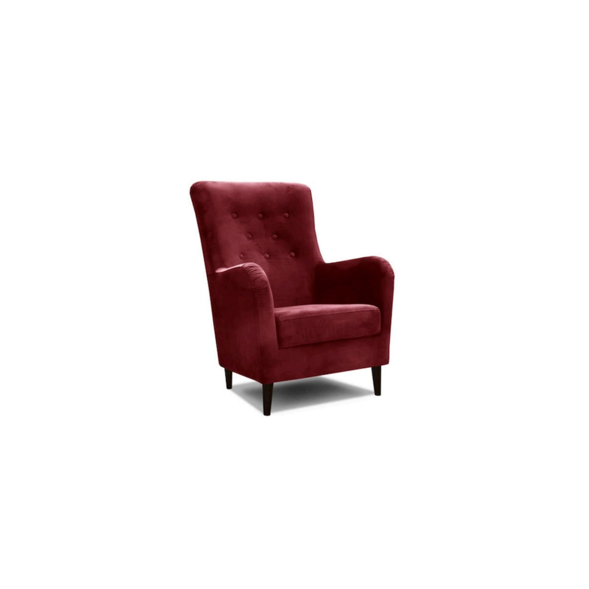 Fauteuil bergère Walther capitonné — Velours