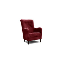 Fauteuil bergère Walther capitonné — Velours
