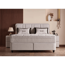 Lit Alice — Boxspring velours à coffres