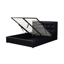 Lit coffre Porto 160x200 avec sommier — PU noir