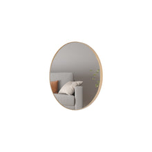Miroir Ria — Rond, chêne vieilli