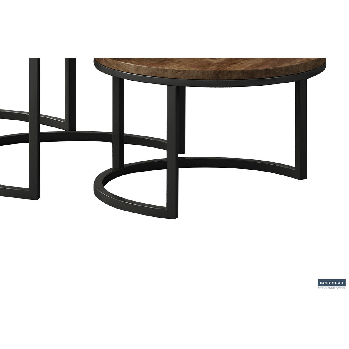 Tables basses Arnod — Set de 3, bois de manguier