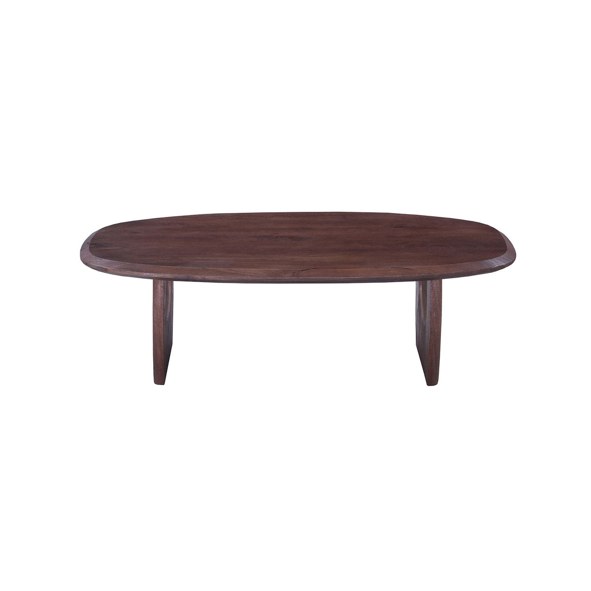 Table basse Braga — Ovale, bois de manguier massif