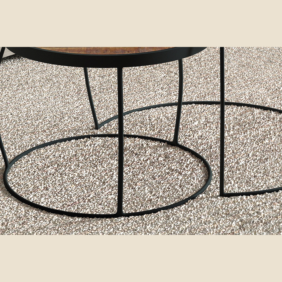 Table basse Lars — Set de 2, bois de manguier