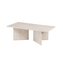 Table basse Litar — Effet travertin ou chêne