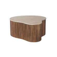 Table basse Paul — Manguier & travertin