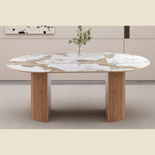 Table extensible Evora — Pierre brillante, 120-200 cm