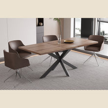 Table extensible Kos — 160-200 cm, décor bois brun