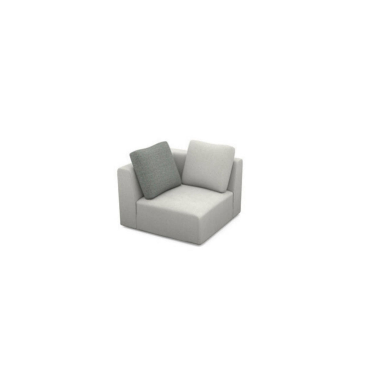 Salon d'angle modulaire Dixon — Gris clair chiné
