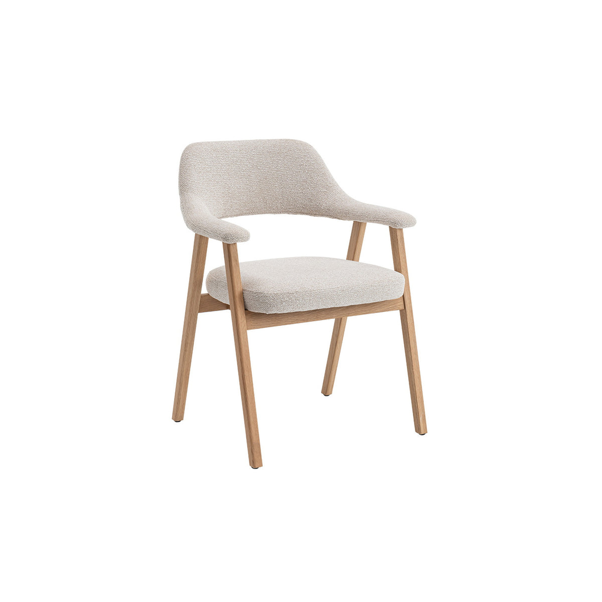 Chaise Coralie — Chêne massif et tissu