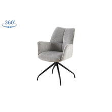 Chaise Lamor — Pivotante, tissu gris