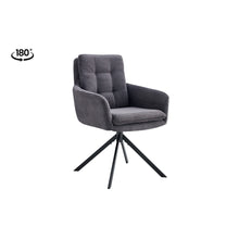 Chaise Luna — Velours côtelé, pivotante