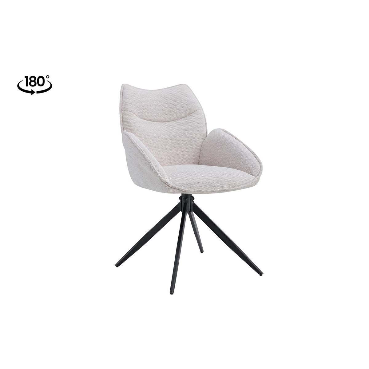 Chaise Mahi — Pivotante, avec accoudoirs